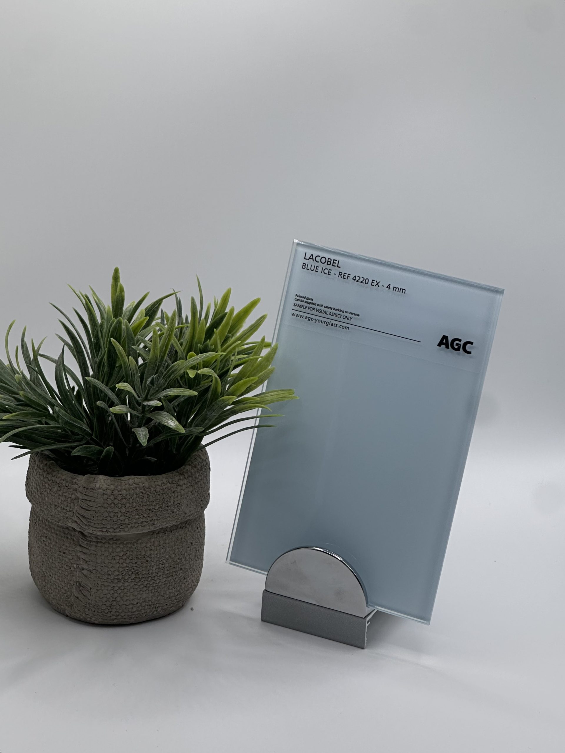 Crédence en verre laqué Bleu Glacier 6mm